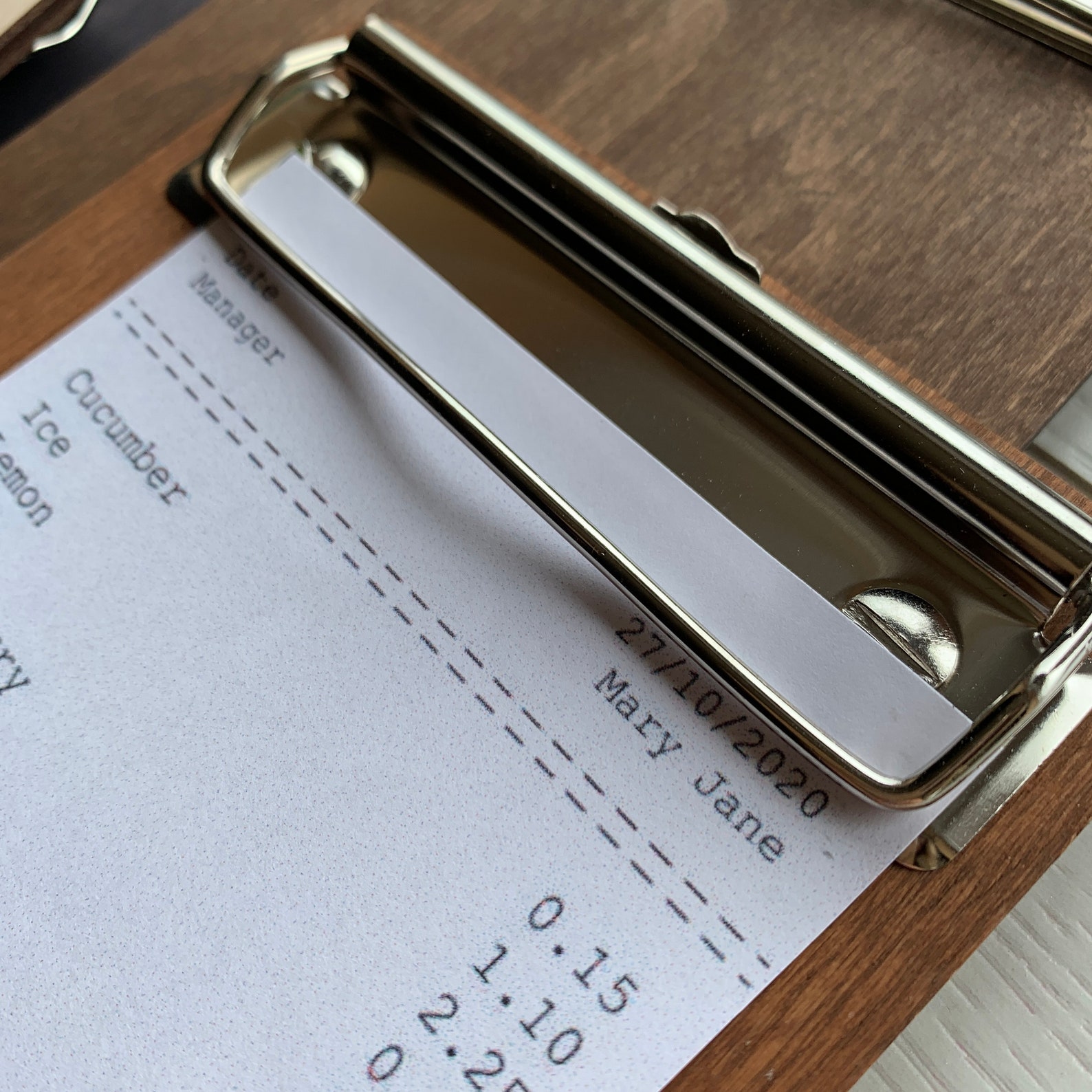 Check Holder Engraved Check Presenter Restaurant Bill Holder Etsy