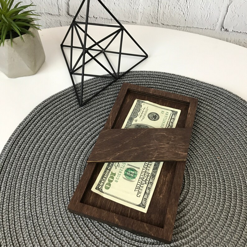 Check Presenter Wood Check Holder Restaurant Decor Wooden Bill Etsy