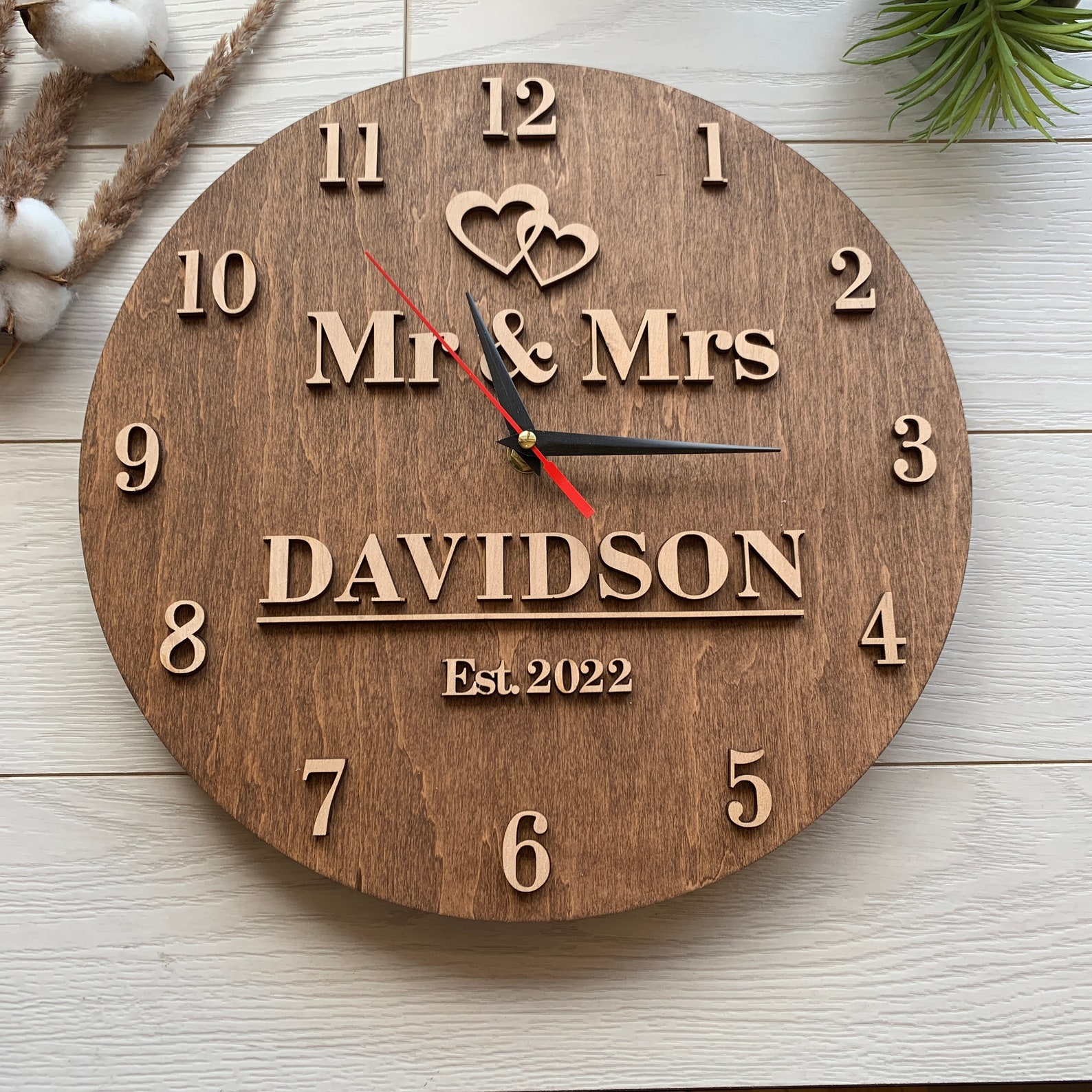 Personalized 5th Anniversary Gift for Him Her Wood Etsy