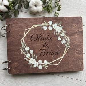 wedding sign in book, rustic wedding photo book, custom guest book, custom wedding journal