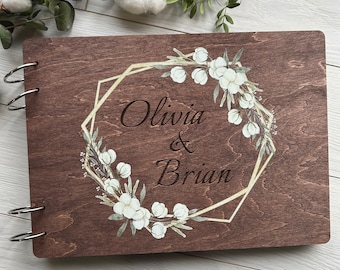 wedding sign in book, rustic wedding photo book, custom guest book, custom wedding journal