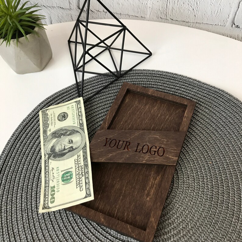 Check Presenter Wood Check Holder Restaurant Decor Wooden Bill Etsy