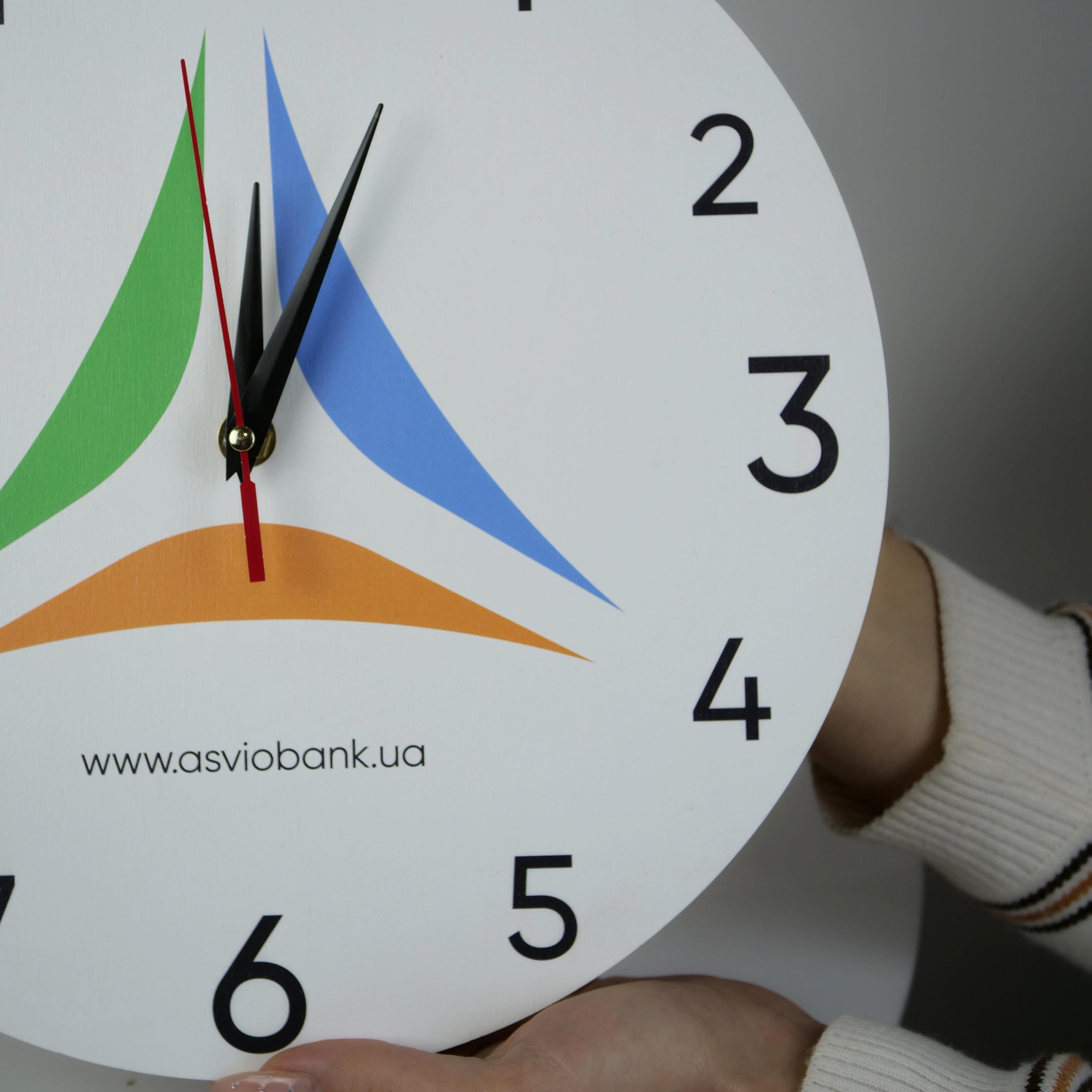 Custom Company Logo Sign Large Wall Clock, Personalized Business Office ...