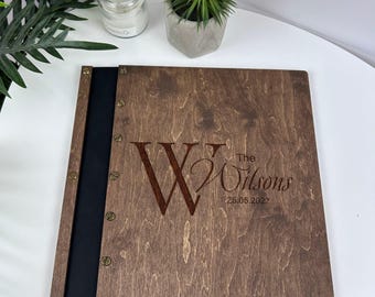 Rustic wedding certificate holder, new family gift, personalized 1st anniversary gift, wife birthday gift, document holder, couple gift idea