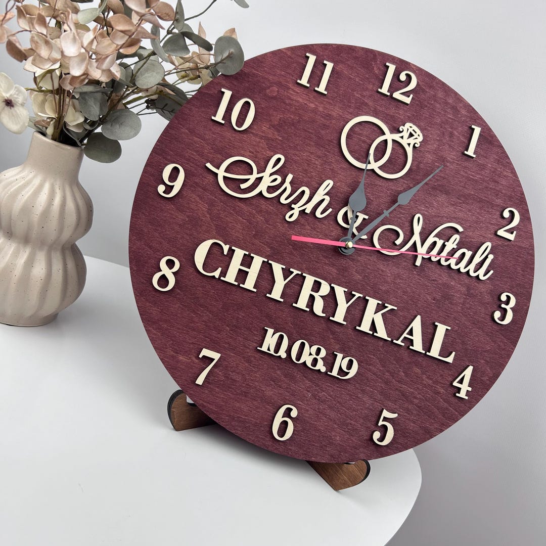 Personalized 5th Anniversary Gift for Him, Rose Wood Wedding Gift, Wood ...