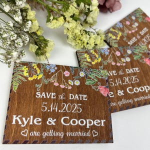 Rustikales Wildblumen Save the Date Kartenset, Save the Date Gastgeschenk, Wildblumen Hochzeit, Hochzeitsaccessoire, Blumen Save the Date, Hochzeitandenken