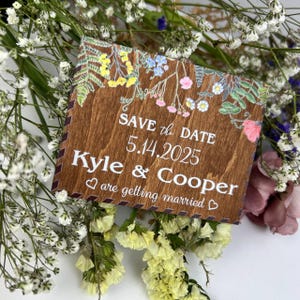 Rustieke trouwkaarten, boho save the date, verlovingsbedankjes, save the date-kaart, rustieke uitnodiging, hout bewaar deze datum, huwelijksuitnodigingen