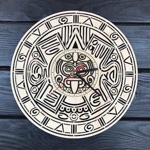 Mayan Kalender Wanduhr Holz Geschenk Für Männer Frauen 5. Jahrestag Geschenk Personalisieren Mayan Kalender Poster Benutzerdefinierte Maya Kalender Hängen