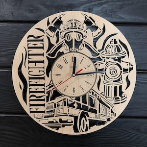 Reloj de bombero personalizado: regalo de 5.º aniversario y decoración de pared para despachador
