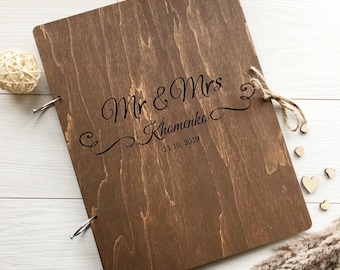 Marriage Certificate Folder Engraved Anniversary Gift For Couple Personalized Wedding Certificate Cover Made of Wood Wedding Gift for Couple
