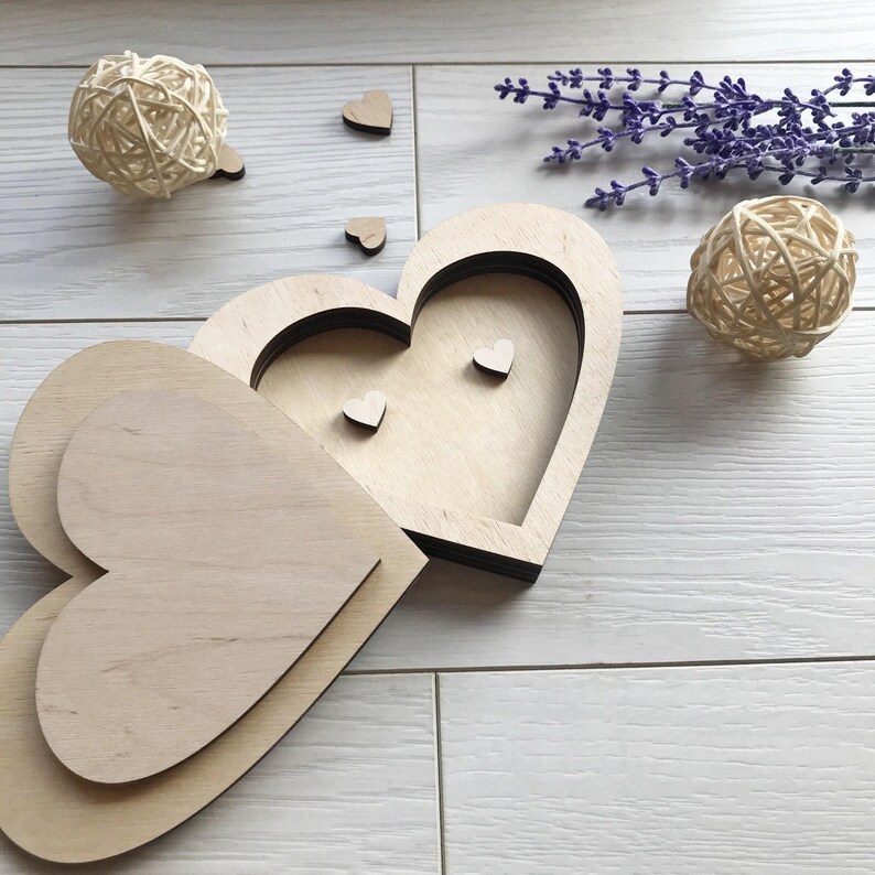 Wedding Rig Box Ring Box Wedding, Heart Shaped Wooden Ring Box, Engagement Ring Box ...