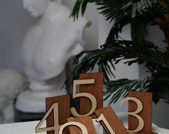Rustic wedding table numbers, wedding table decor, modern table numbers