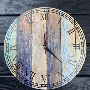 Modern Wall Clocks Vintage Kitchen Farmhouse Wall Clocks Housewarming Gift 5th Anniversary Gift Silent Wood Large Wall Clocks for Office