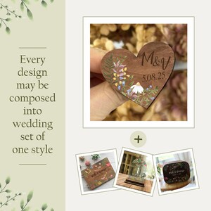 Personalized Wedding Pins for Guests Name Tags Wood Heart Wedding ...