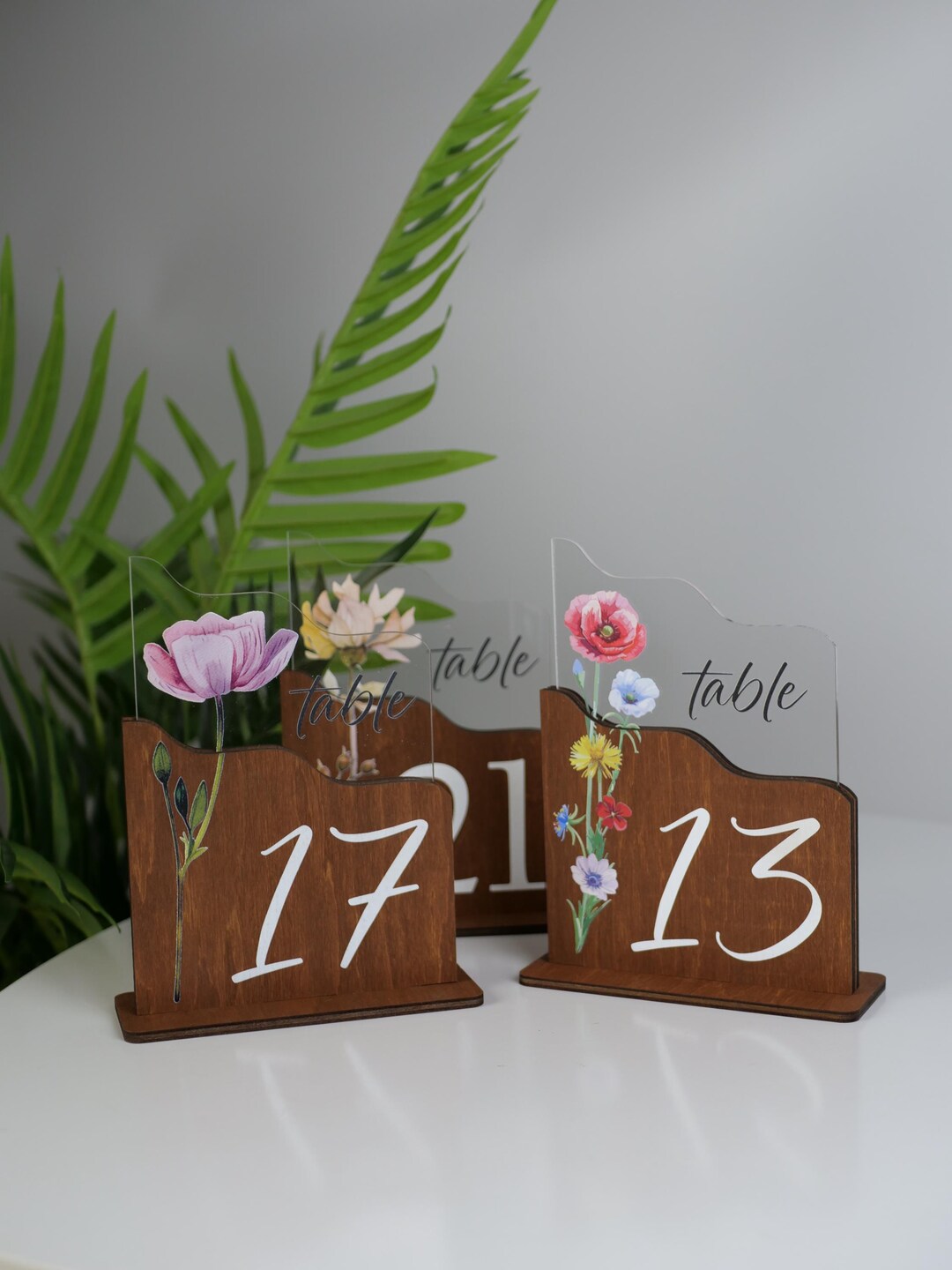 Wooden Table Number Set, Wedding Table Number, Numbers for Wedding ...