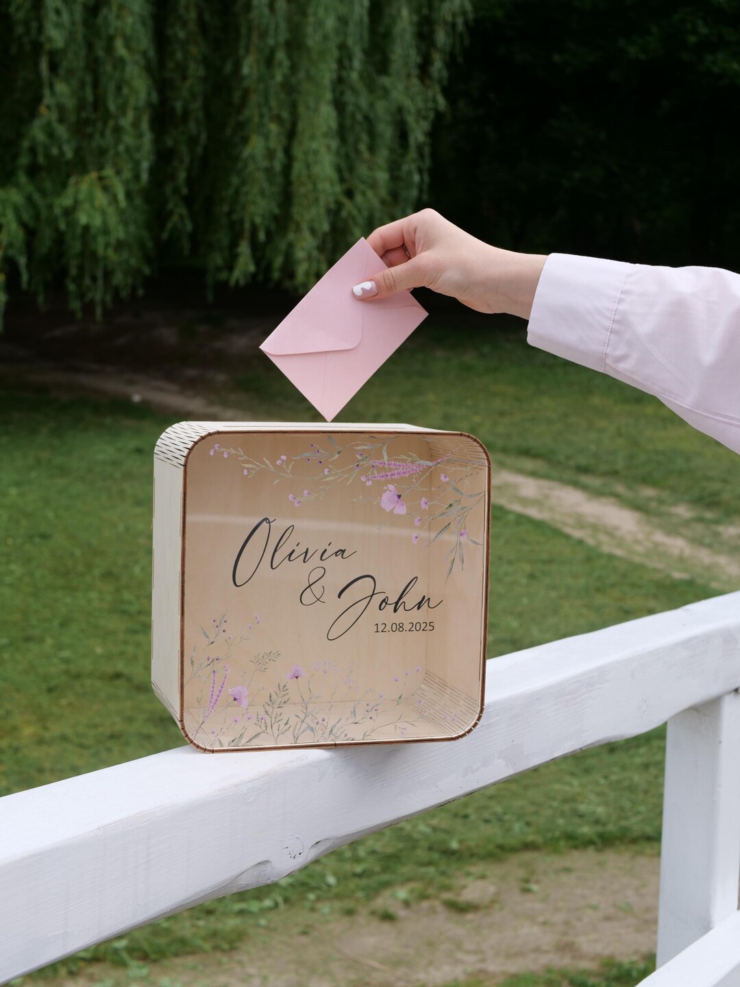 Floral Boho Card Box, Wedding Card Holder, Post Box for Card, Wedding ...