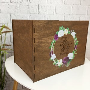 Salvadanaio da matrimonio in stile boho, cassetta postale per matrimonio, cassetta postale per biglietti, scatola per biglietti da matrimonio, salvadanaio in legno, scatola per biglietti con fessura, scatola per biglietti e regali