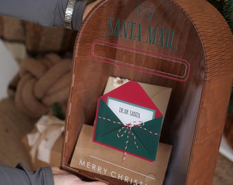 Santa Mailbox, Christmas Eve Box & Letter for Santa Card Box