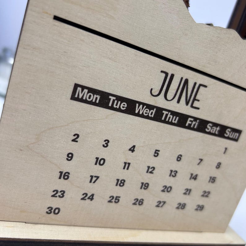 2026 Customized Wooden Desk Calendar, Gifts for Business - Etsy
