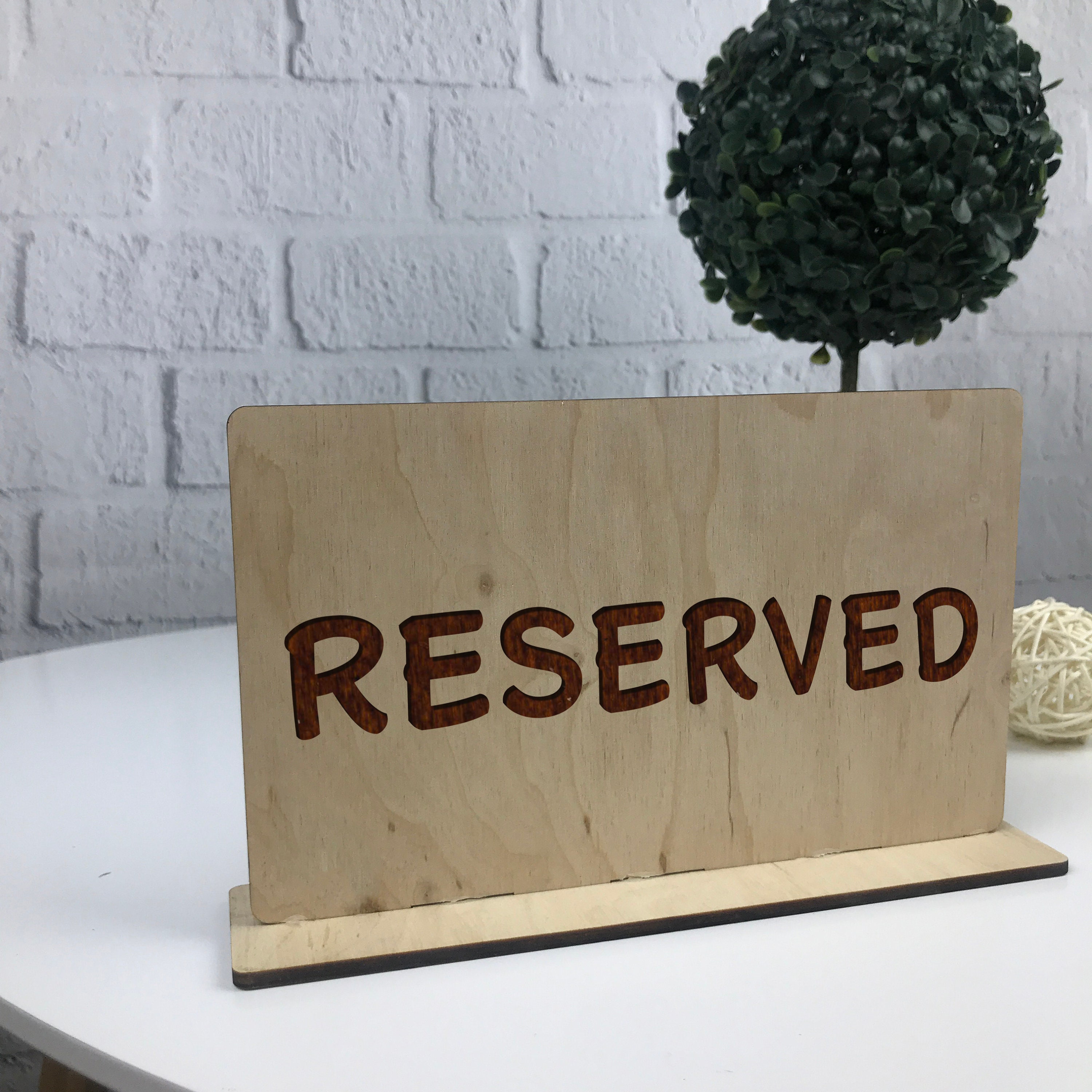 Reserved Signs Wood Reserved Signs Table Decor Custom Table Etsy UK