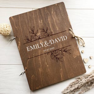 Anniversary gift, marriage certificate folder, wooden wedding memory book, document organizer