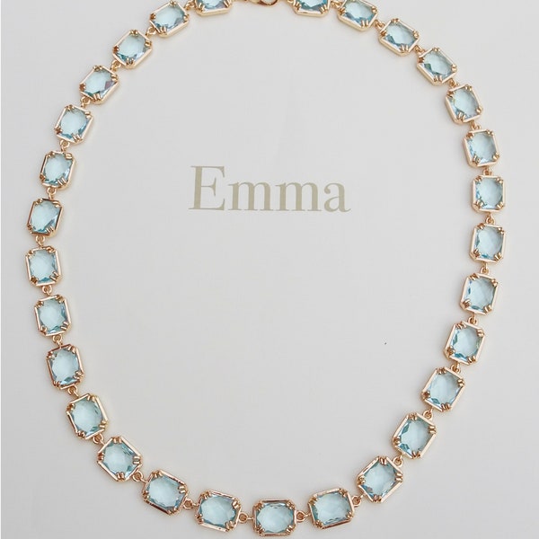 Le collier Weston | Collier Emma Jane Austen, réplique régence, topaze bleue, renaissance victorienne du XIXe siècle victorianevermoreshop