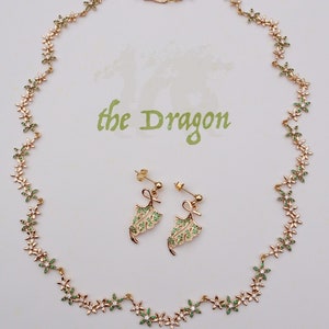 The Helaena set | dragon house game antique fantasy emerald replica inspired necklace victorianevermoreshop