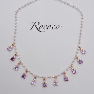 The Georgiana Cavendish necklace | rococo amethyst 18th century 1700&#39;s baroque French gift antique Georgian heart victorianevermoreshop