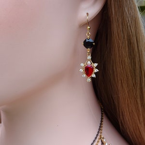 The Lucille Set LIMITED EDITION Crimson necklace choker earring victorianevermoreshop Victorian gothic romantic replica reproduction ring image 4