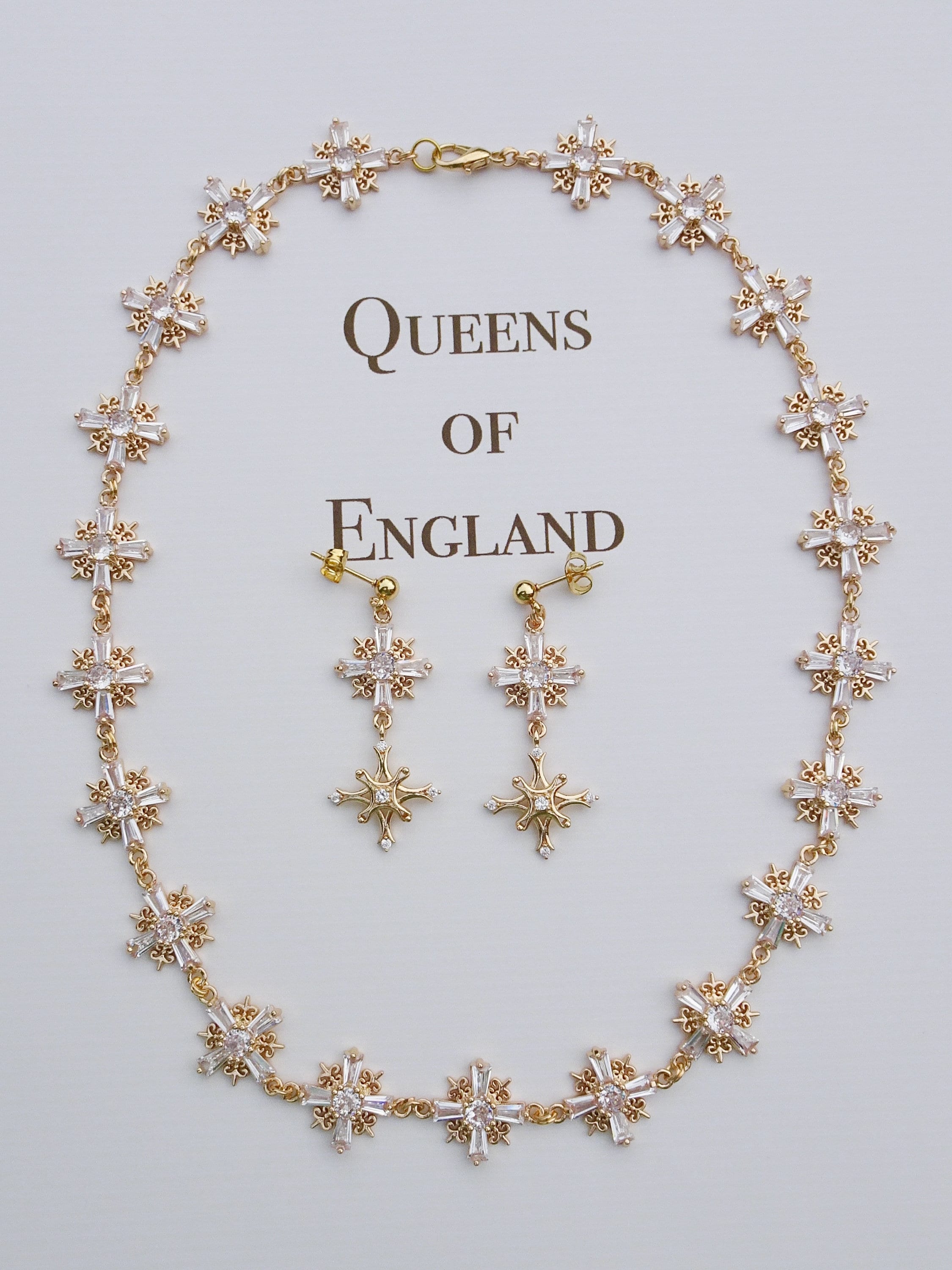 The Elizabeth 1st Set Necklace Earring Victorianevermoreshop