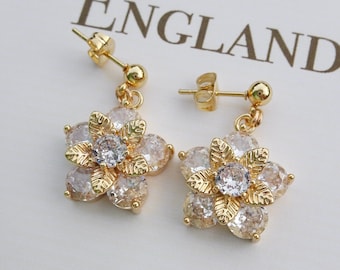 The Lady Jane Grey earrings | victorianevermoreshop royal antique giftTudor Renaissance fantasy larp cosplay queen diamond floral jewel gift