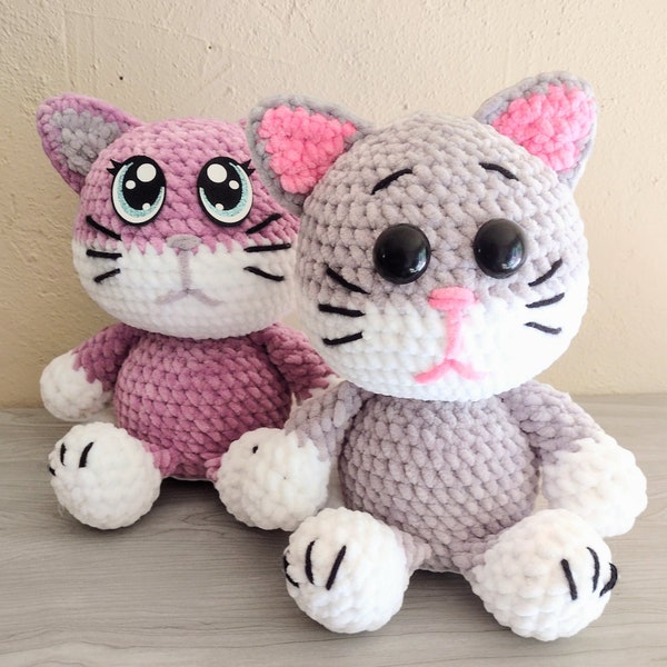 Kiki the Kitten Cat LOW SEW Amigurumi Crochet Pattern PDF Download