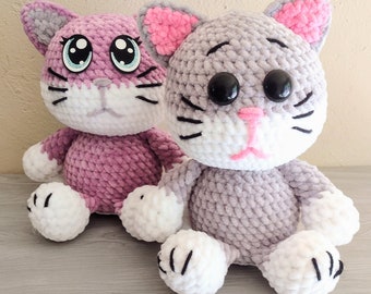 Kiki the Kitten Cat LOW SEW Amigurumi Crochet Pattern PDF Download