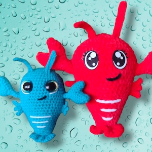 Louie the Lobster NO SEW Amigurumi Crochet Pattern PDF Download