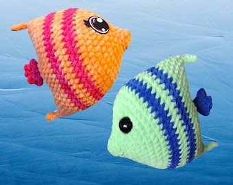 Avery the Angelfish NO SEW Fish Amigurumi Crochet Pattern PDF Download