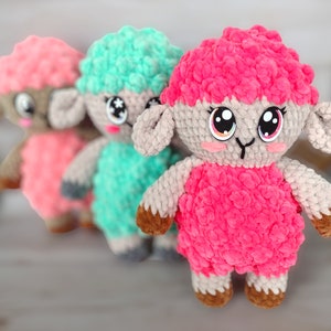 Lolly the Lamb NO SEW Amigurumi Crochet Pattern PDF Download