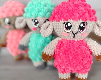 Lolly the Lamb NO SEW Amigurumi Crochet Pattern PDF Download
