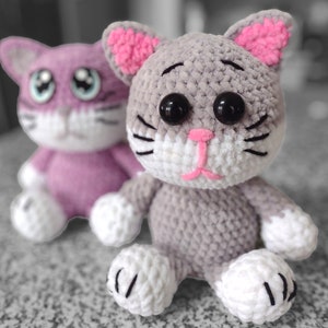 Kiki the Kitten Cat LOW SEW Amigurumi Crochet Pattern PDF Download