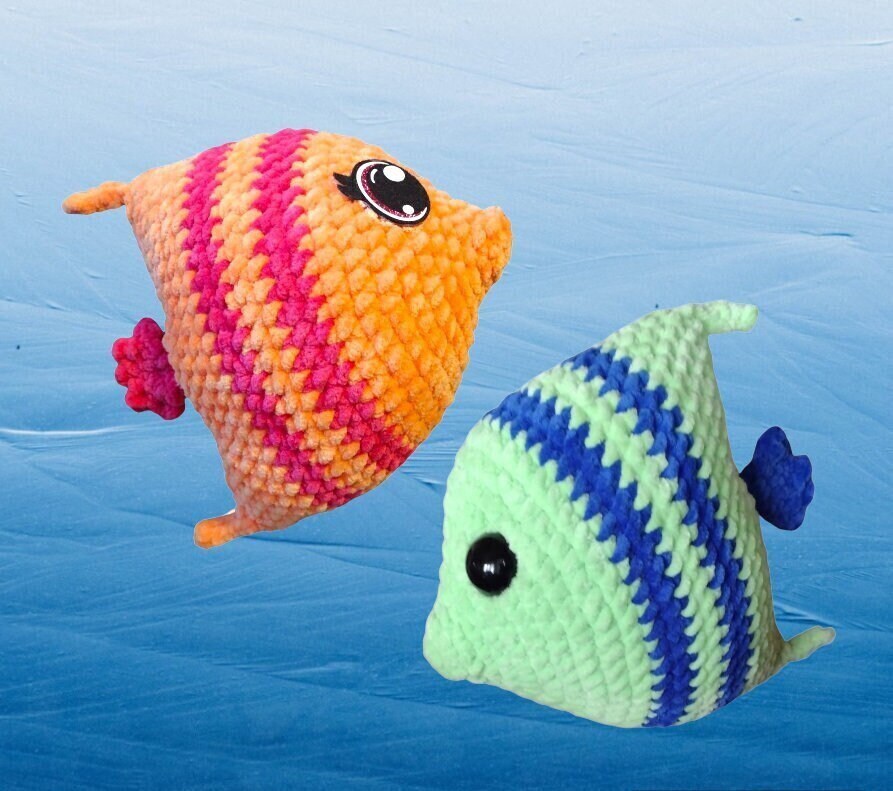 Avery the Angelfish NO SEW Fish Amigurumi Crochet Pattern PDF Download