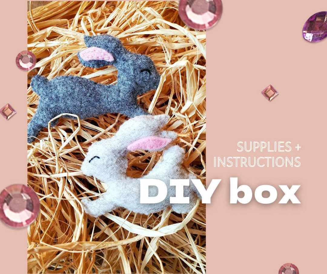 Easter Bunny DIY Kit, Sew Your Own Bunny Supplies, Patterns and ...
