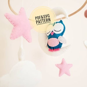 Owl Baby Mobile Pattern: Woodland Nursery DIY (PDF, SVG)