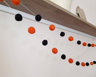 Halloween Filzkugel Girlande DIY Kit, machen Sie Ihre eigene Filzkugel Girlande Zubehör, DIY Kit für Halloween