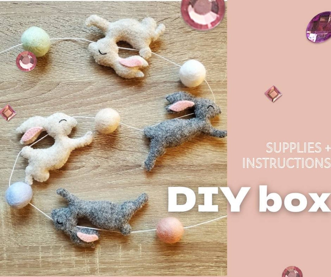 DIY Bunny Garland Kit: Sew Your Own Felt Easter Decor - Etsy