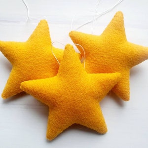 Felt Stars and Clouds Nursery Decor: Eco-Friendly Wool Blend Set