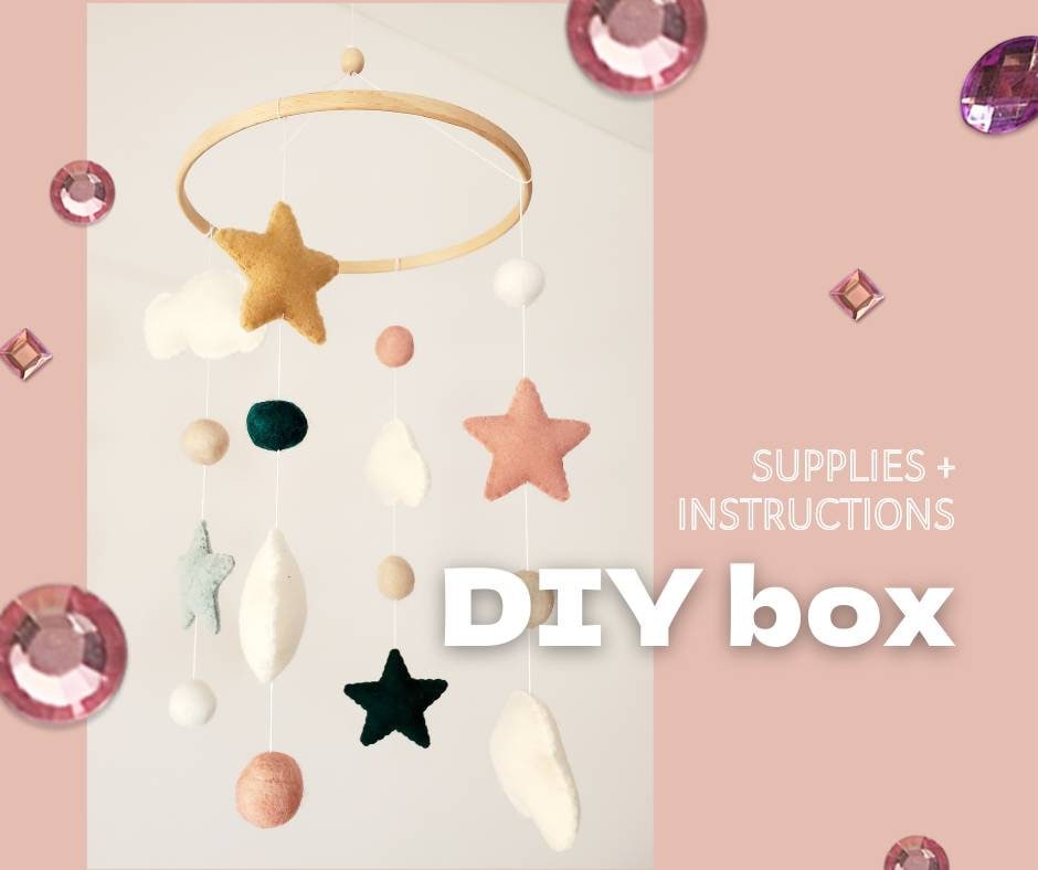 DIY Baby Mobile Sew Your Own Mobile Baby Mobile Kit Clouds Etsy