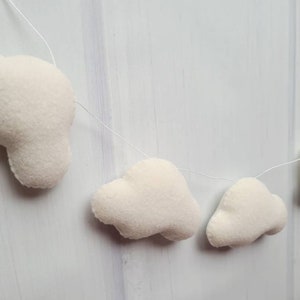 Felt Cloud Garland: Handmade Nursery Decor, Photo Prop