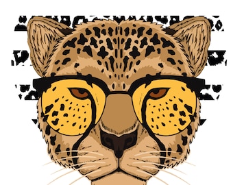 Leopard animal print image for sublimation, dtf, transfer and others. Print for clothes, Wild Life