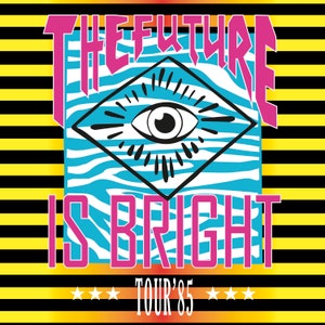 Eye The Future Is Bright Tour' 85 Vector Illustration Art Retro Design for clothes, t shirts , bags, mugs and others zdjęcie 1
