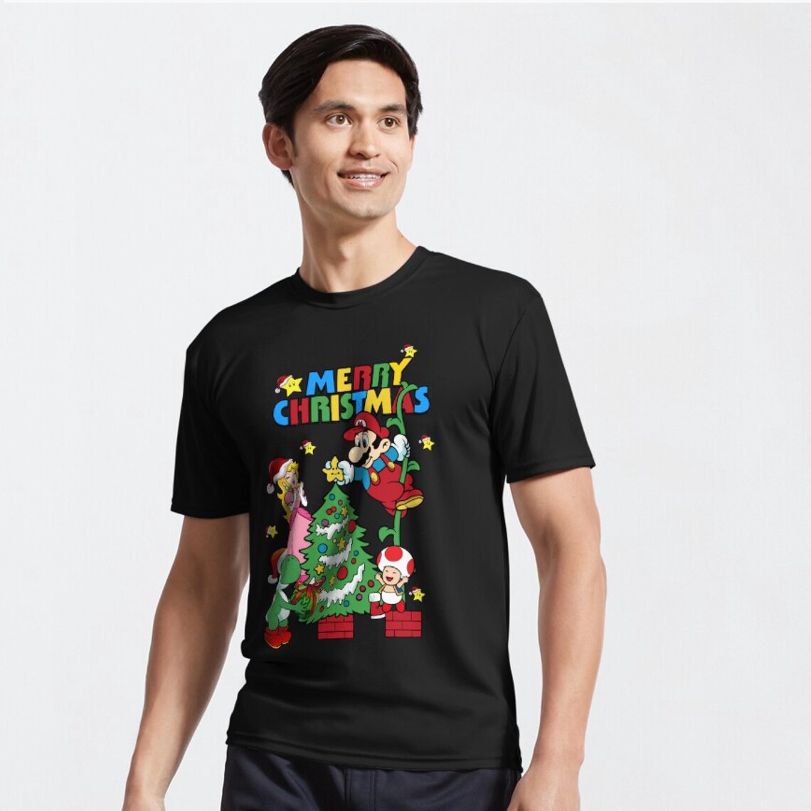 T-shirt Super Furry Animals « Merry Christmas » Taille Adulte – Rouge Vif – Neuf Avec étiquette