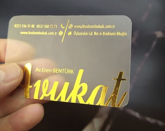 Przezroczyste wizytówki plastikowe, folia złota, mroźne, dla małych firm, PCV, projekt GRATIS, srebrne, stylowe, do makijażu